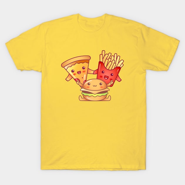 Kawaii Junk Food T-Shirt by Bruno Pires